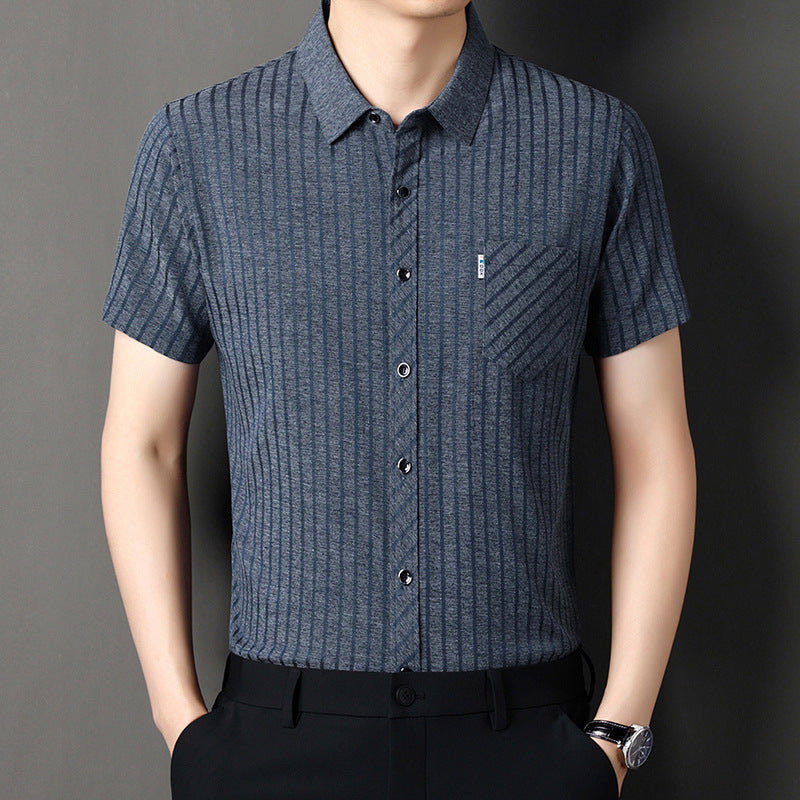 Knitted Short-Sleeve Polo Shirt