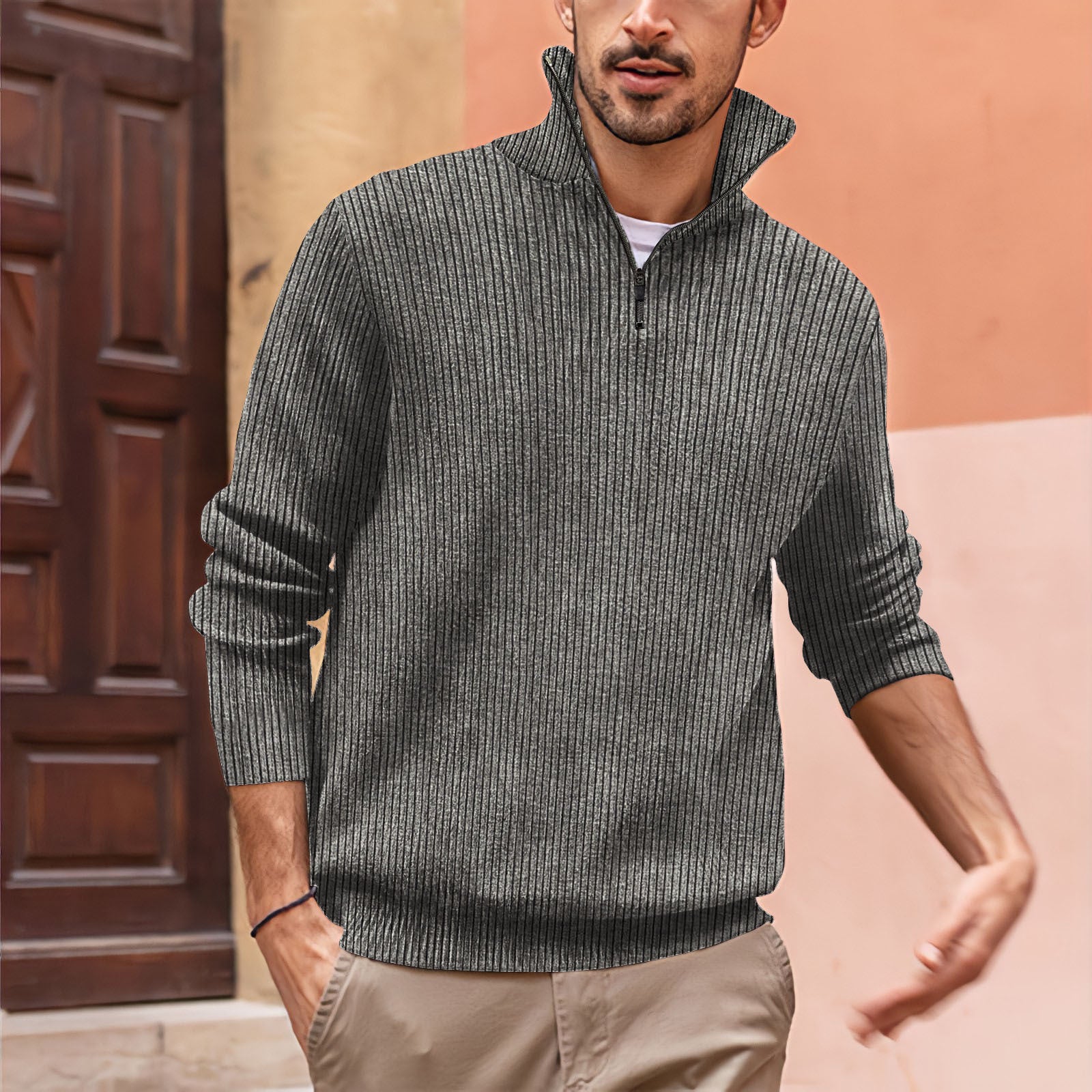 Quarter-Zip Polo Knit