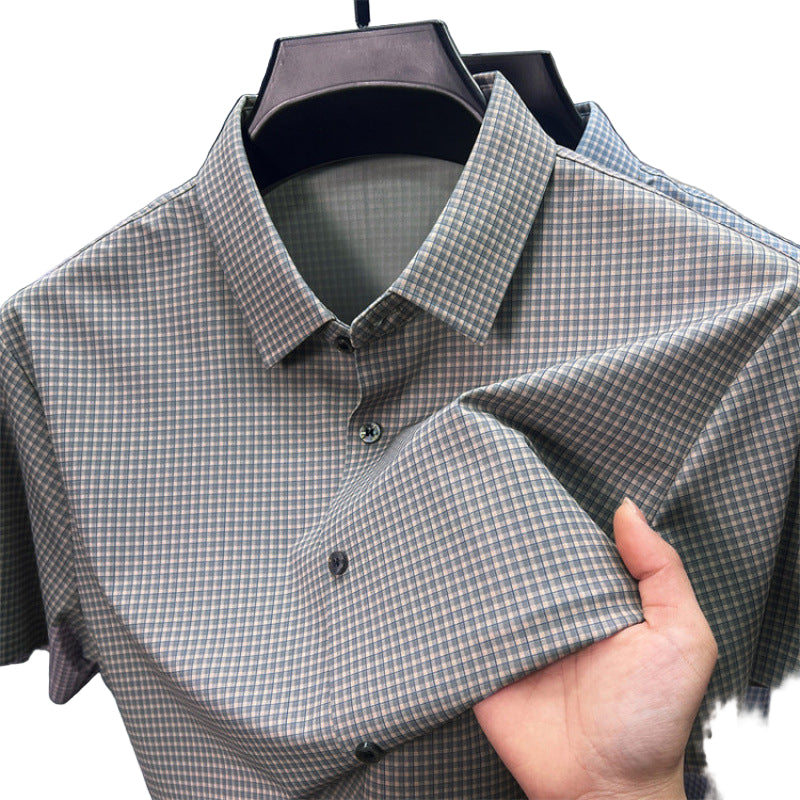 Plaid Casual Short-Sleeve Shirt