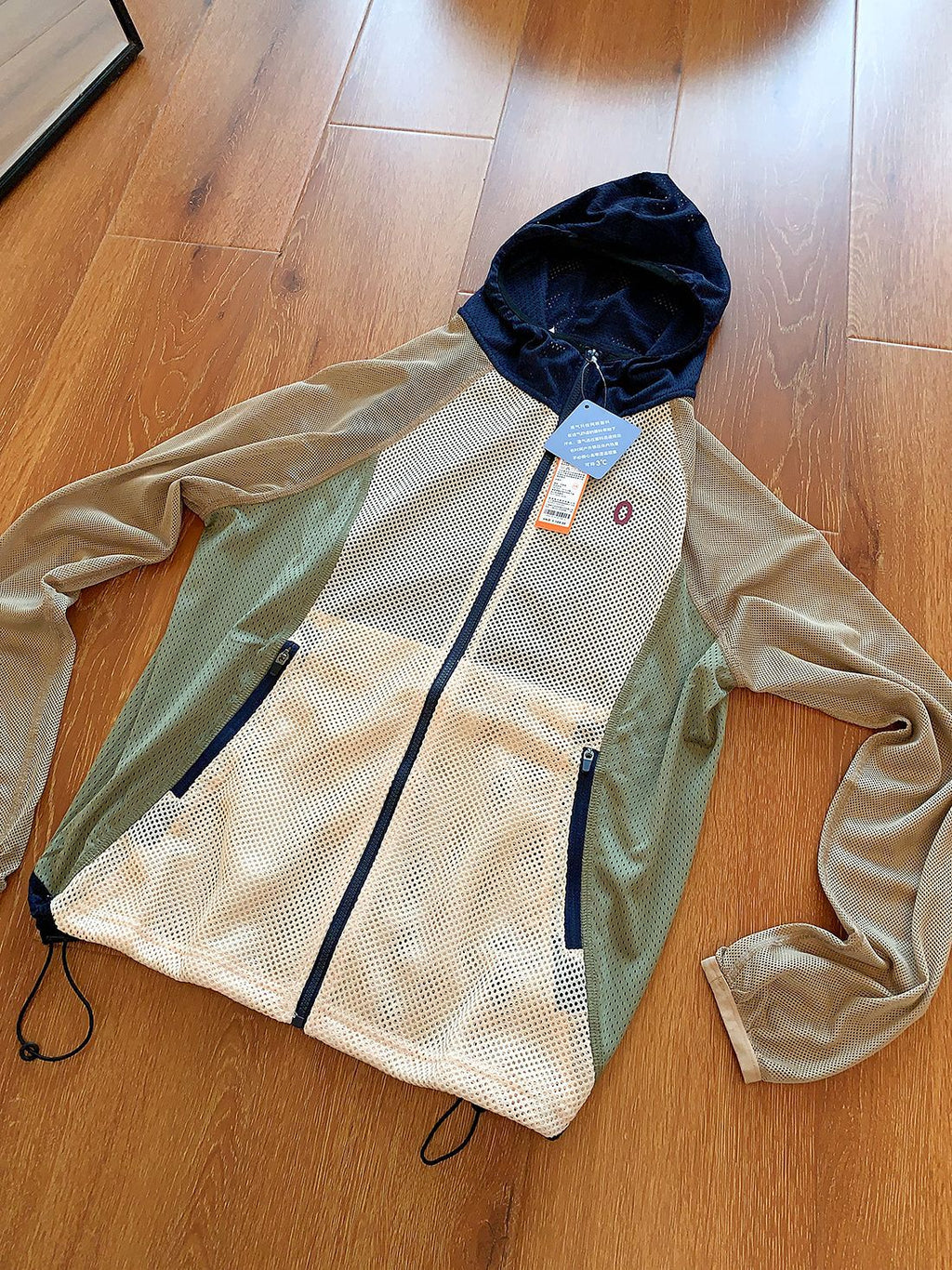 Multi-Panel Technical Mesh Hoodie