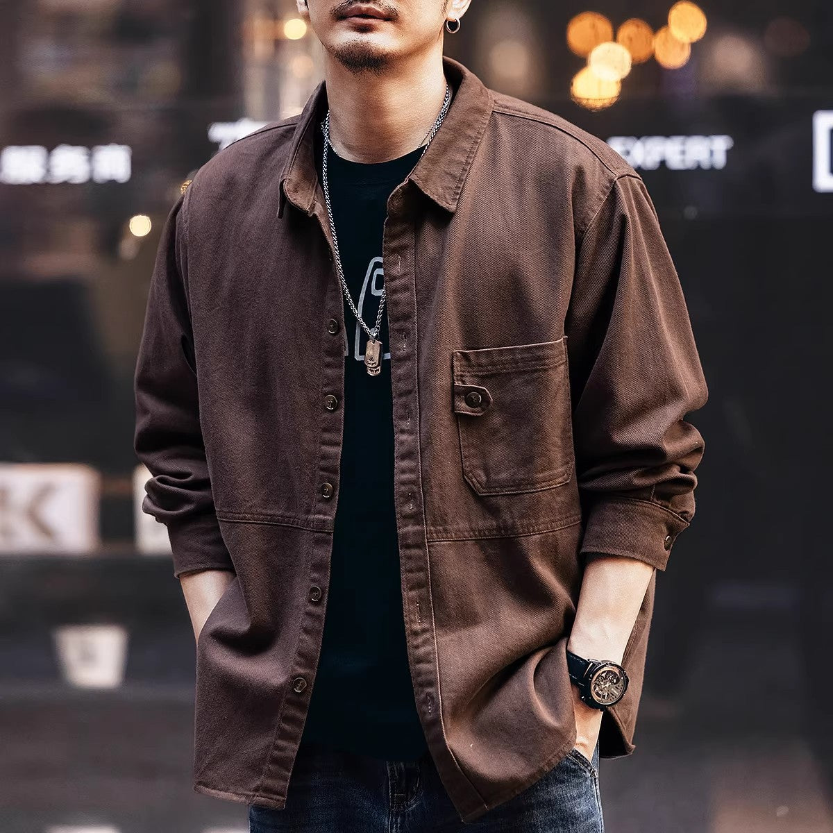 Vintage Workwear Shirt Jacket