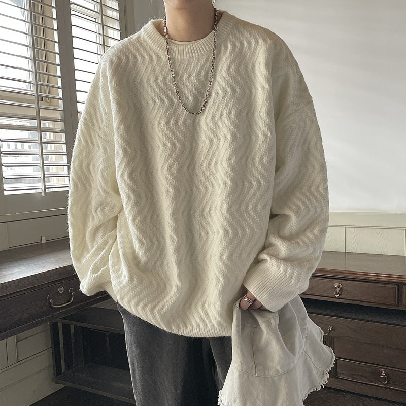 Textured Zig Zag Oversized Knit