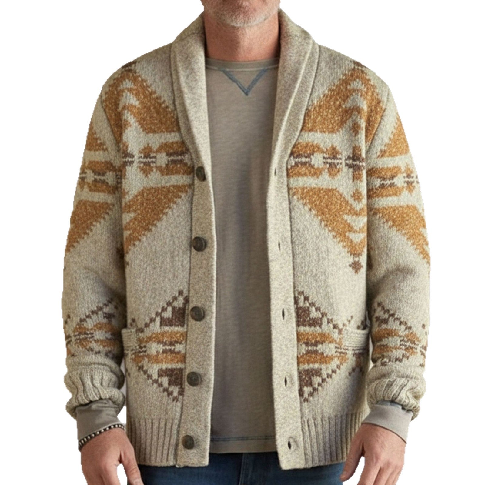 Men’s Southwestern Jacquard Cardigan