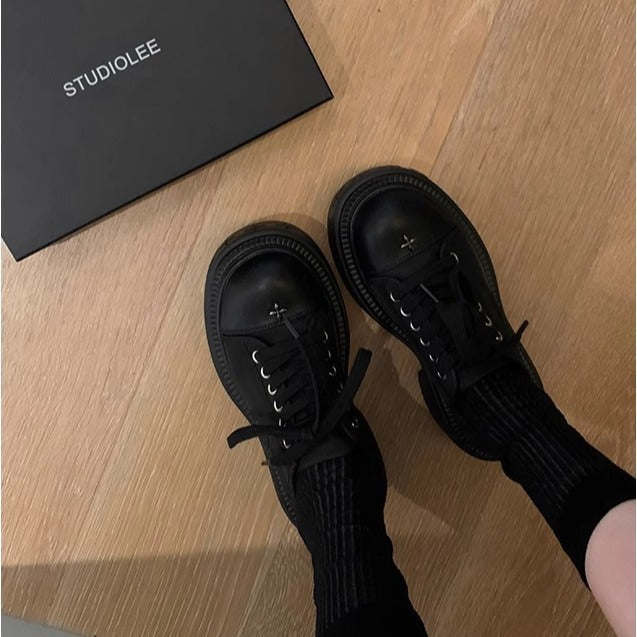 Round-Toe Platform Sneakers