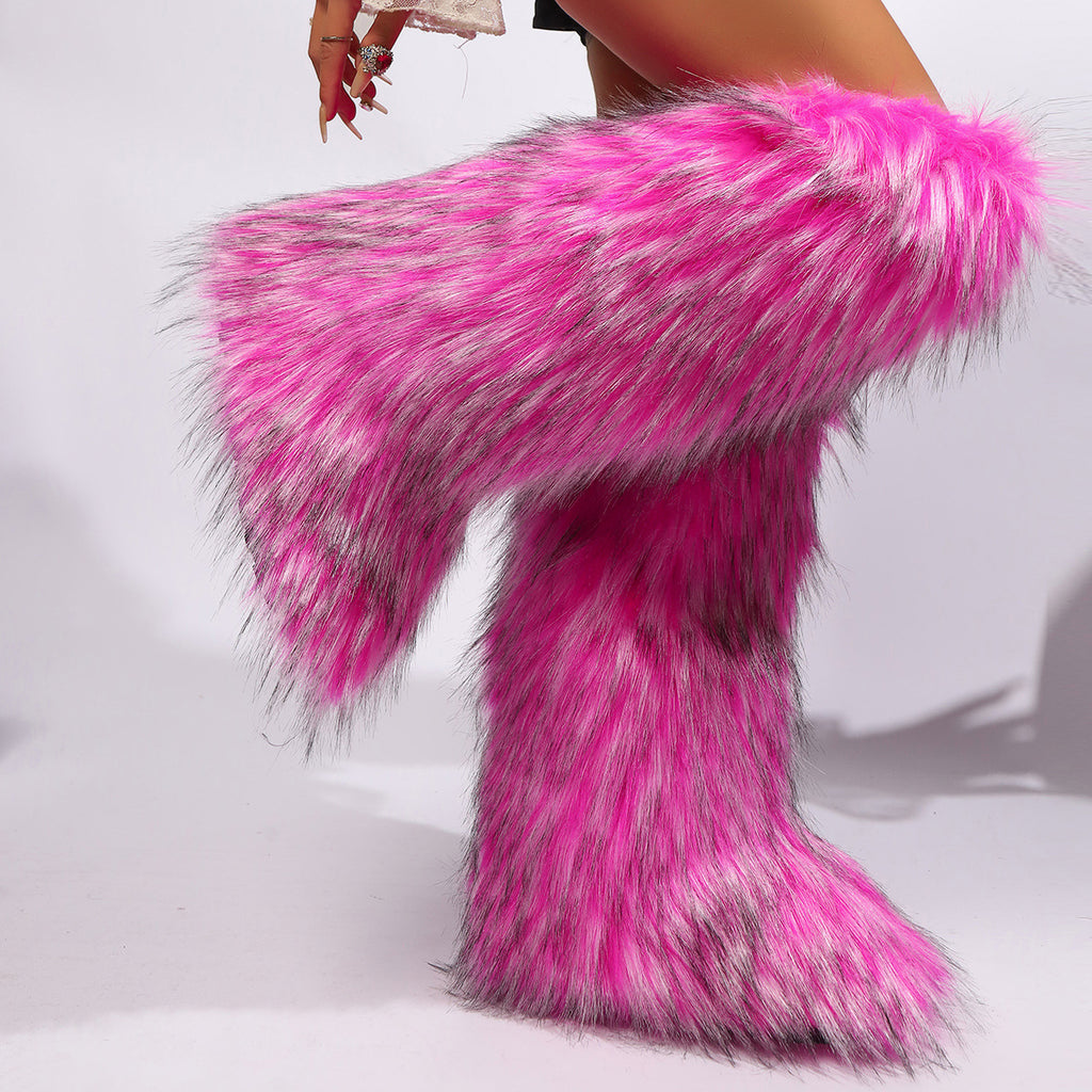 Plush High-Top Snow Boots