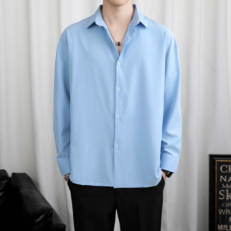 Youthful Loose Cotton Long-Sleeve Shirt