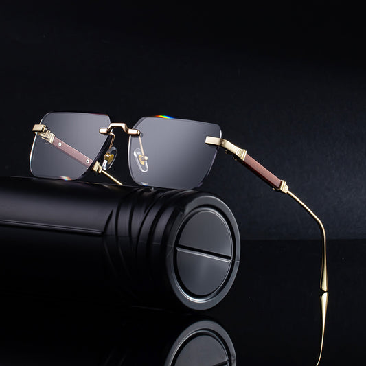 Rimless Photochromic Driving Sunglasses
