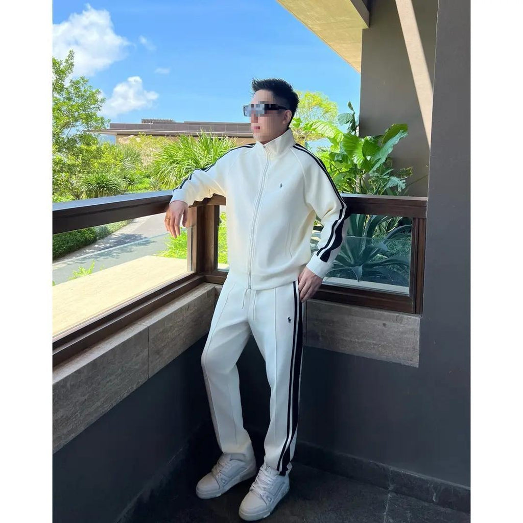 Men’s Slim-Fit Embroidered Tracksuit