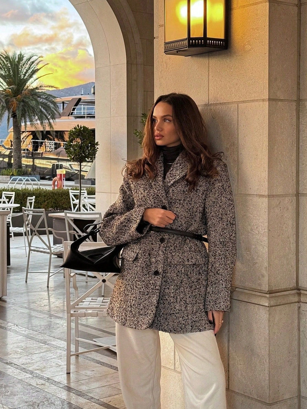 Women's Belted Relaxed Blazer
