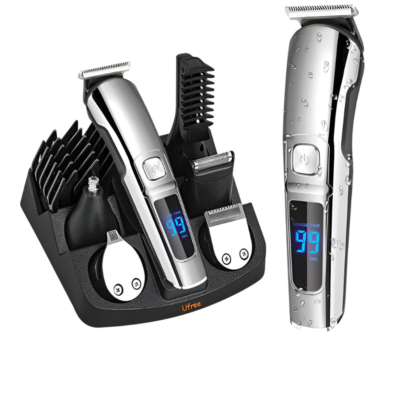 Automatic multi-function smart hair clipper home body hair knife set shaver digital display electric hair shears electric barber shop