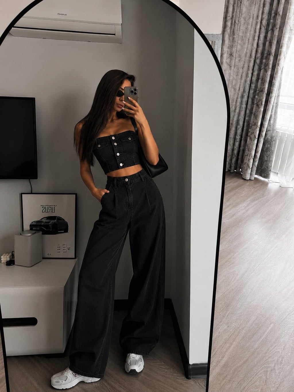Denim Two Piece Set