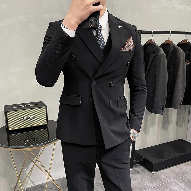 Modern Double-Breasted Suit
