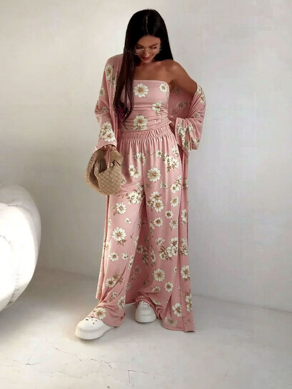 Chic Three Piece Loungewear Set