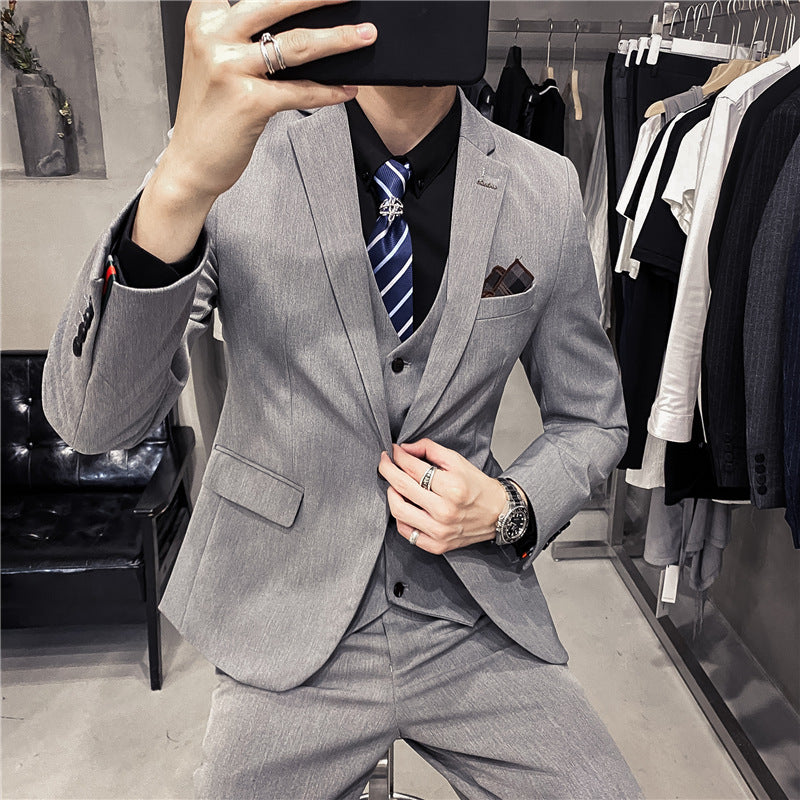 Korean Style Three-Piece Suit