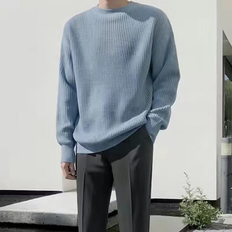 Korean Retro Casual Round Neck Sweater