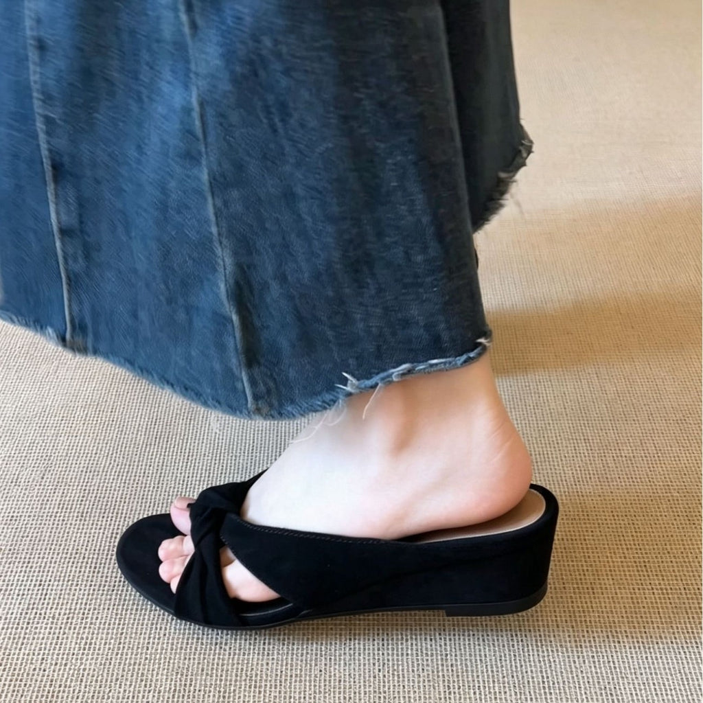 Knotted Wedge Sandals