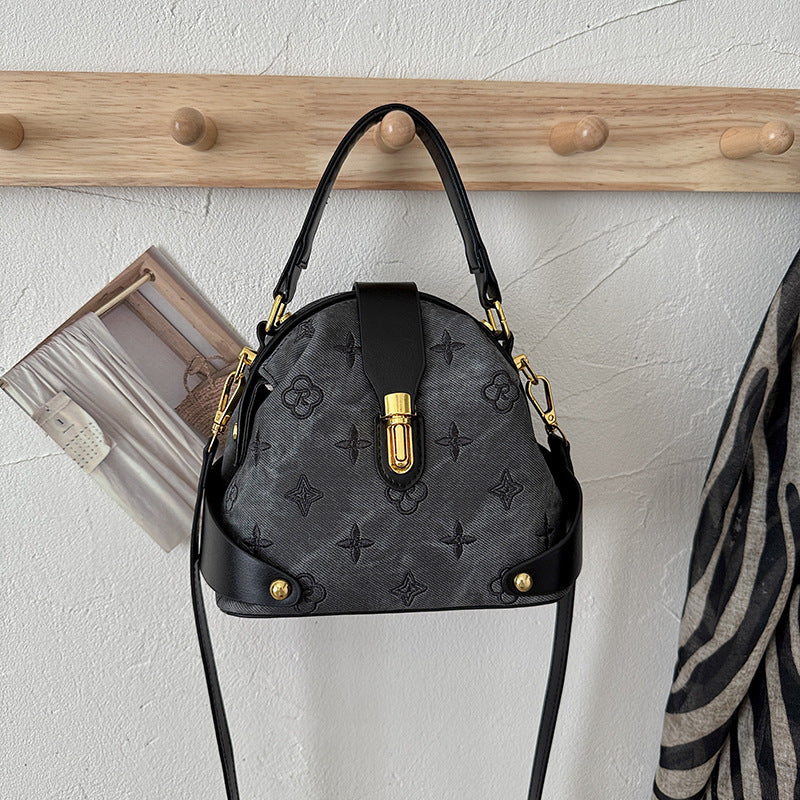 Textured Shoulder Handbag