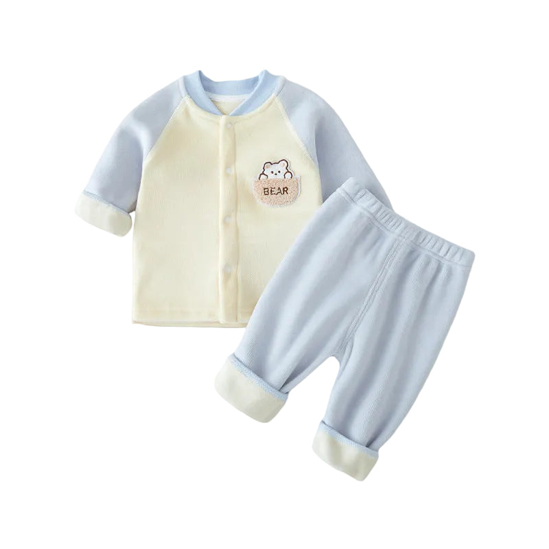 Thick Baby Cardigan Thermal Set