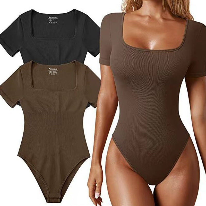 Square Neck Short Sleeve Bodysuit
