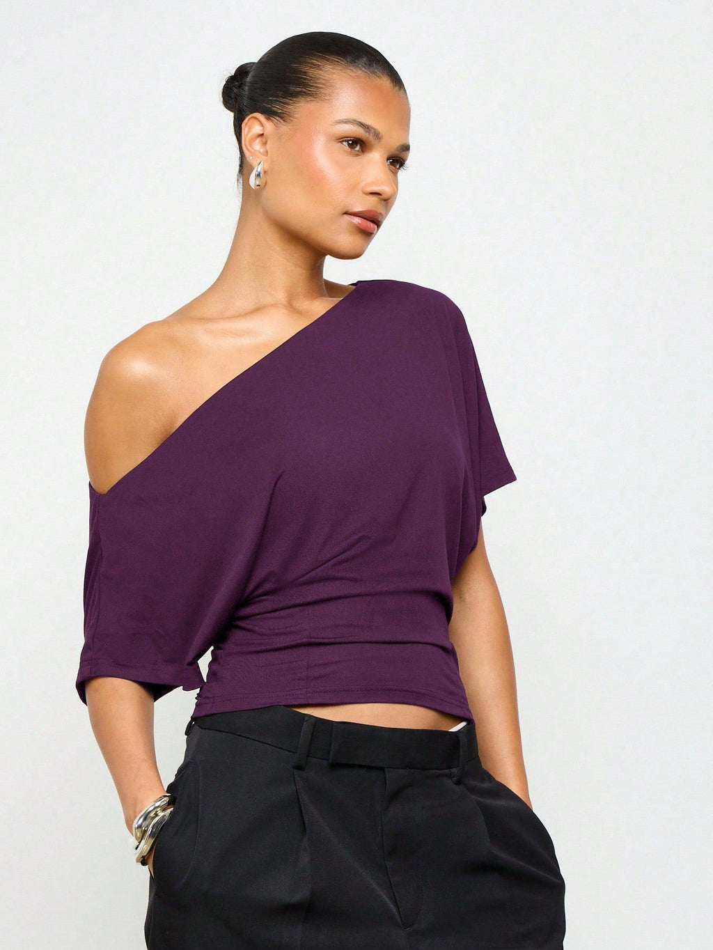 Elegant Off Shoulder Ruched Top