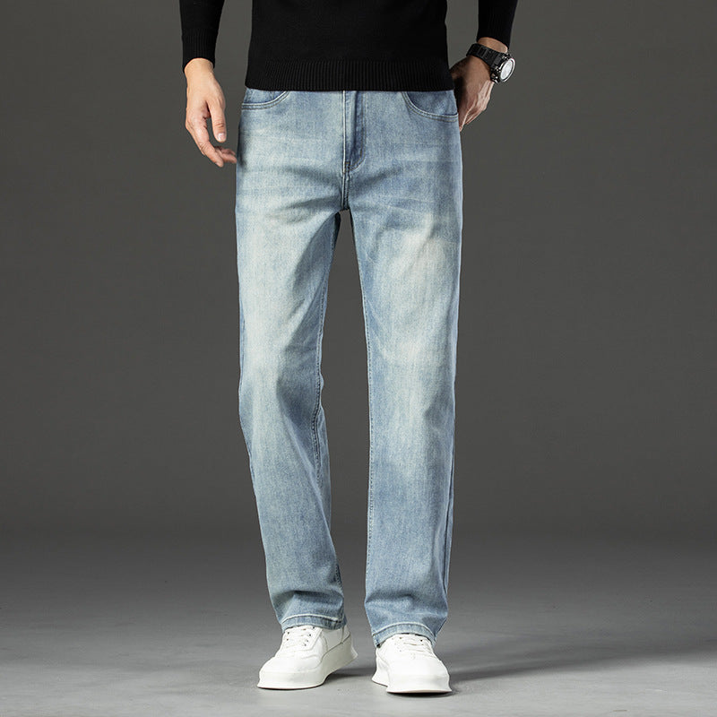 Men's Fleece-Lined Straight-Leg Jeans