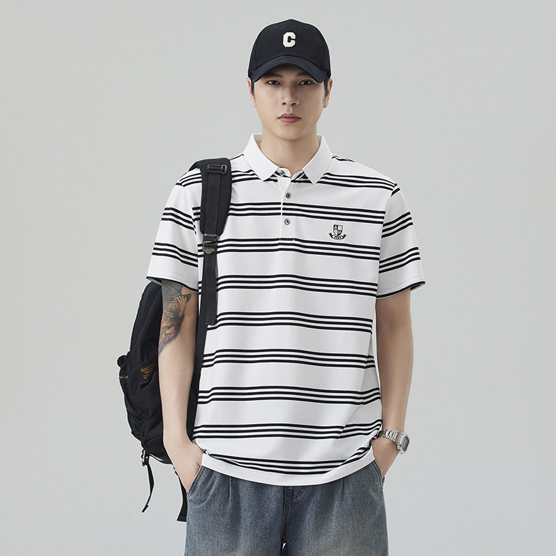 Premium Striped Essential Polo