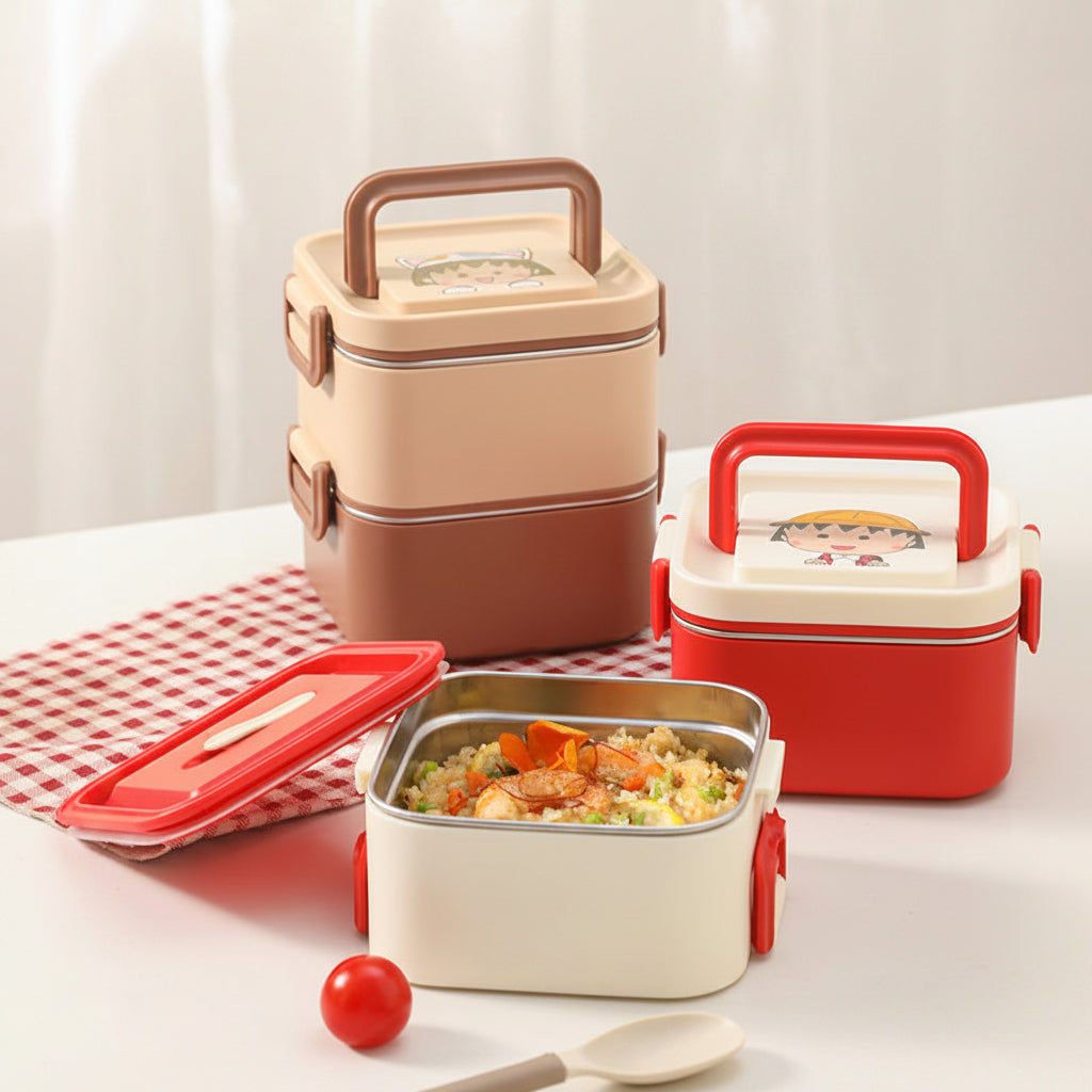 Multi Tier Insulated Stainless Steel Bento Lunch Box
