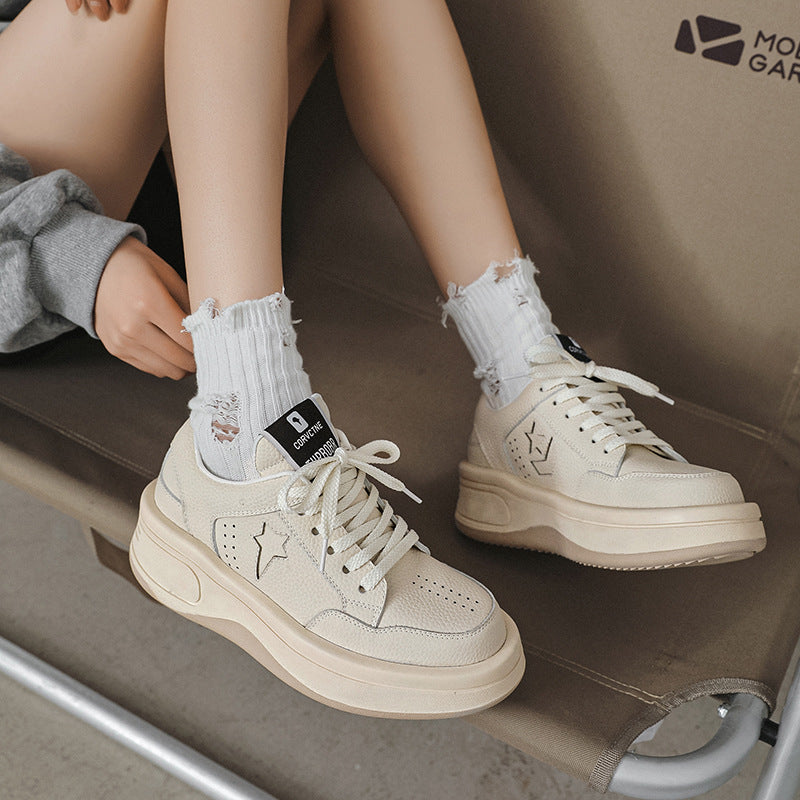 Star Embossed Retro Sneakers