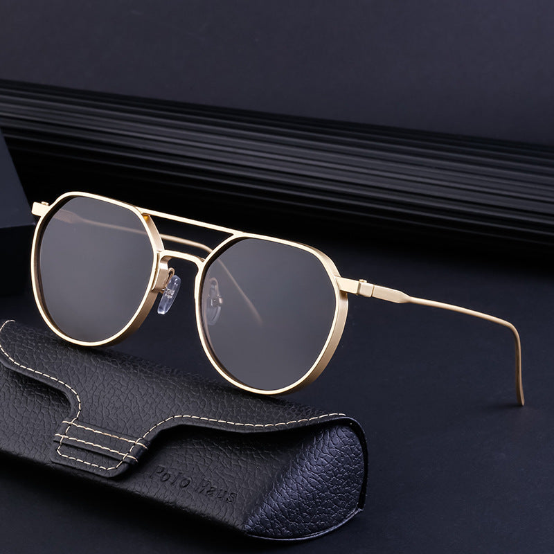 Aviator-Style Retro Metal Sunglasses