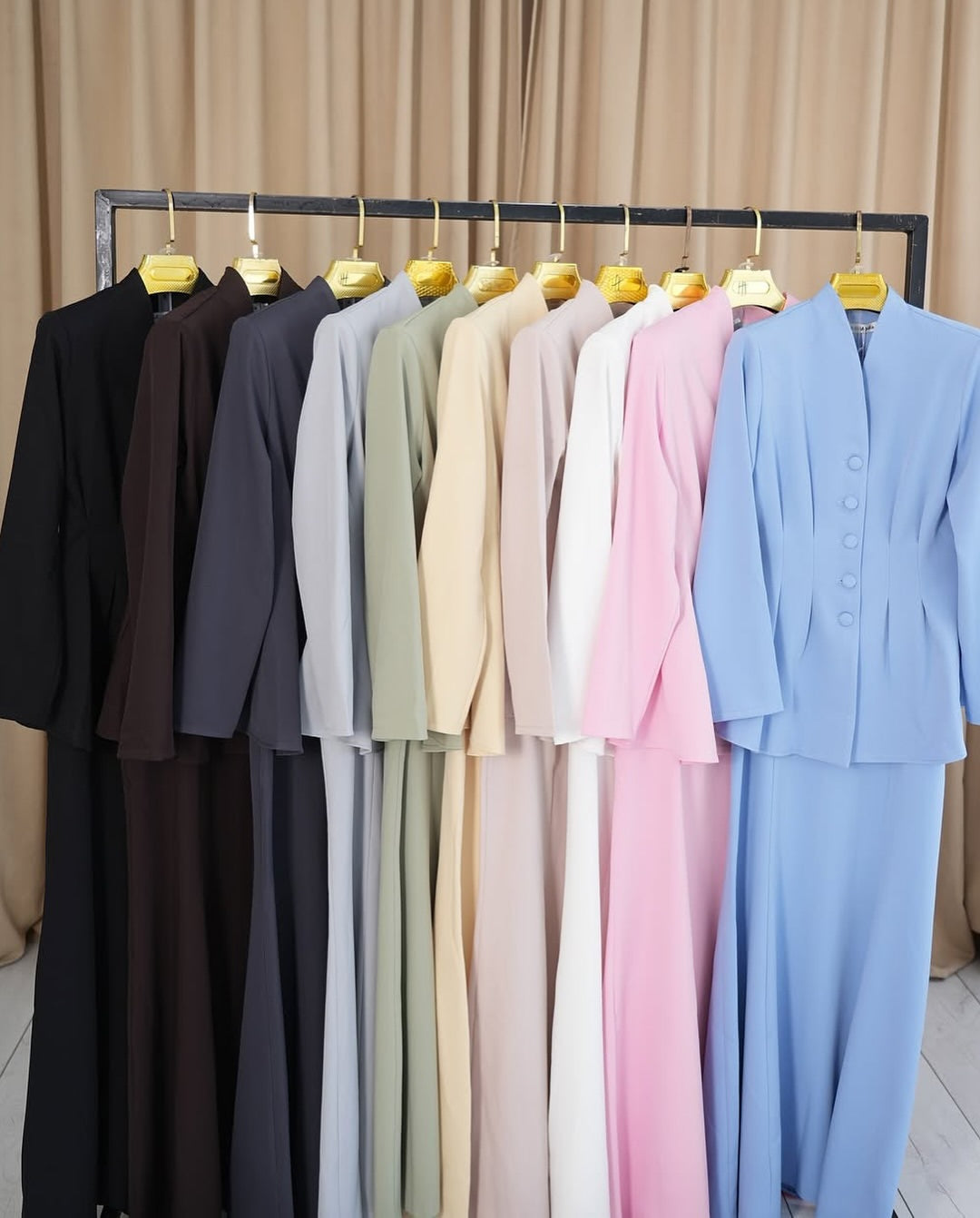 Sophisticated Peplum Blazer and Maxi Skirt Set