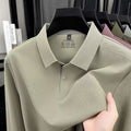 2026 summer new men's lapel solid color T-shirt casual and versatile fashion urban young men trendy short sleeves