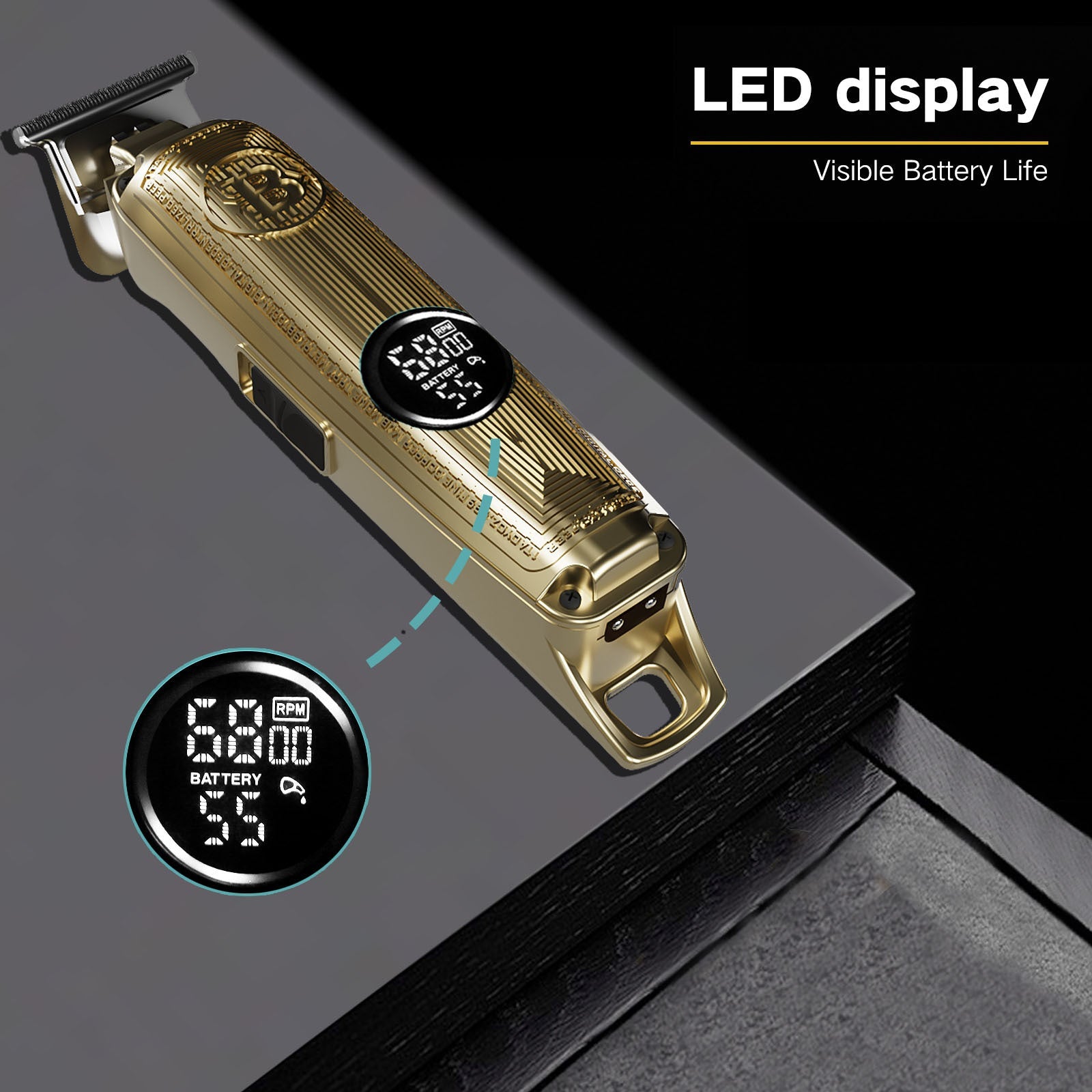 Zinc alloy electric hair clippers professional hairdressing hair generation faders men's ceramic cordless electric clippers wholesale