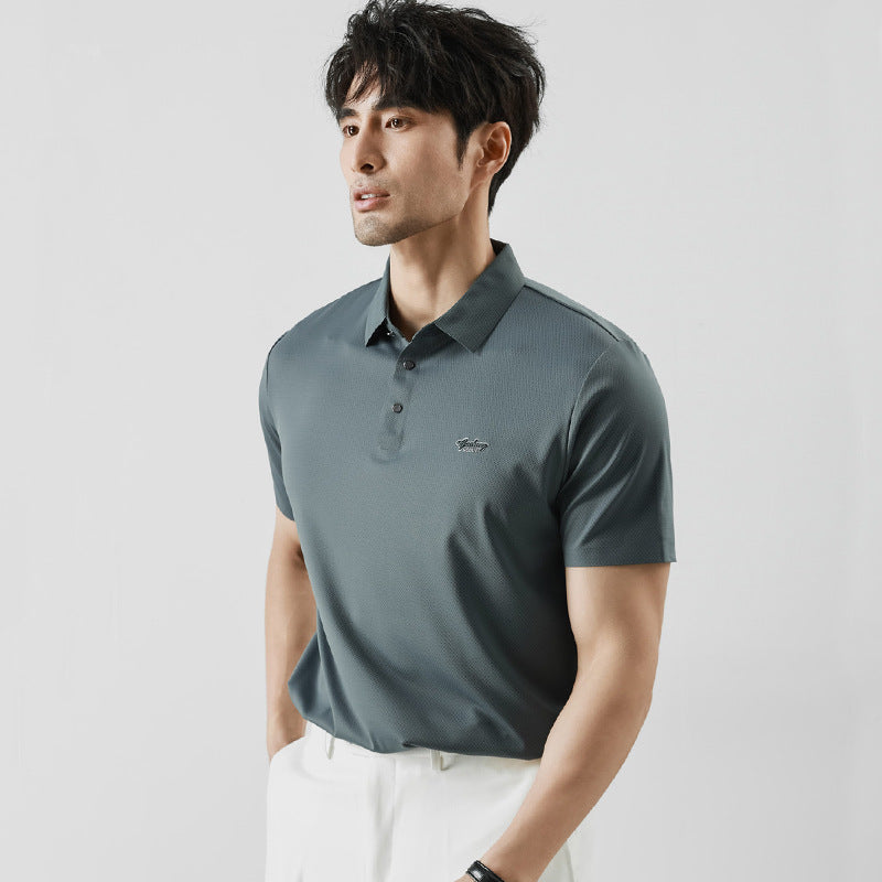 High-Elastic Ice Silk Polo Shirt