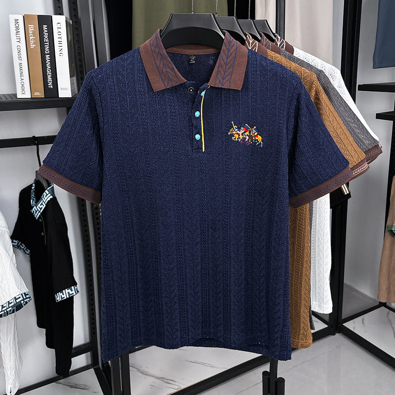 Embroidered Knit Polo