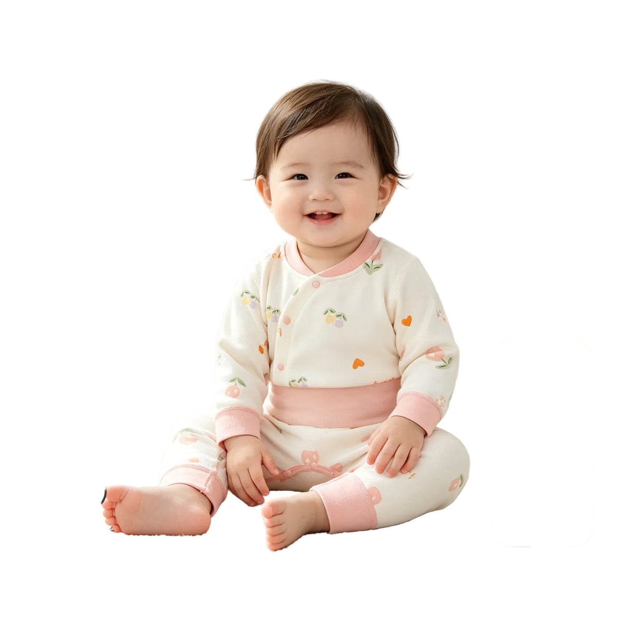 Cotton Kids' Long-Sleeve Pants Set