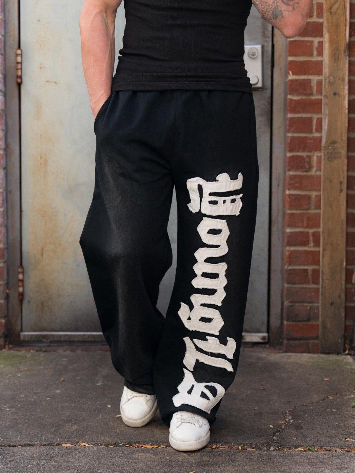 Oversized Embroidered Lounge Pants