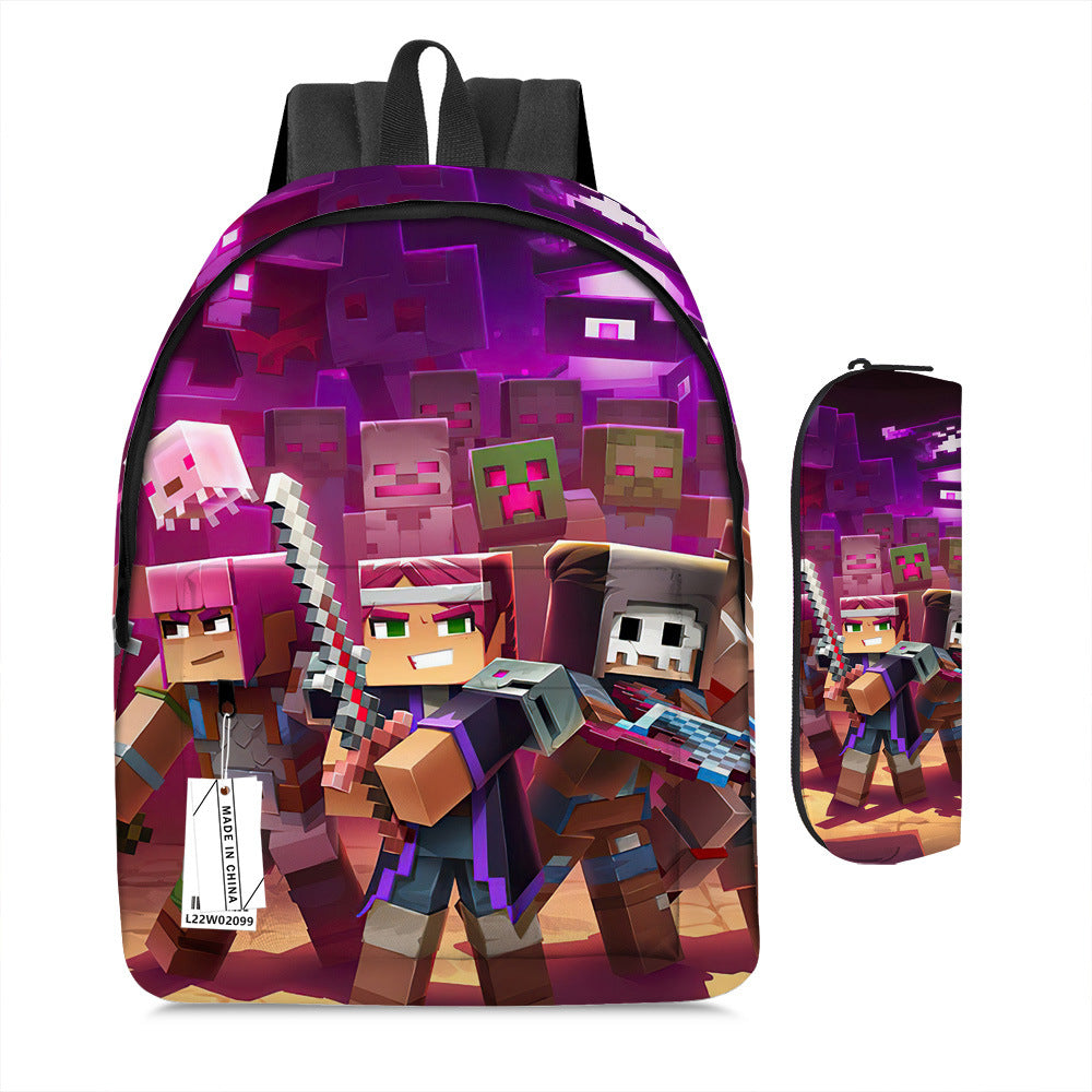 Pixel Game Backpack Set