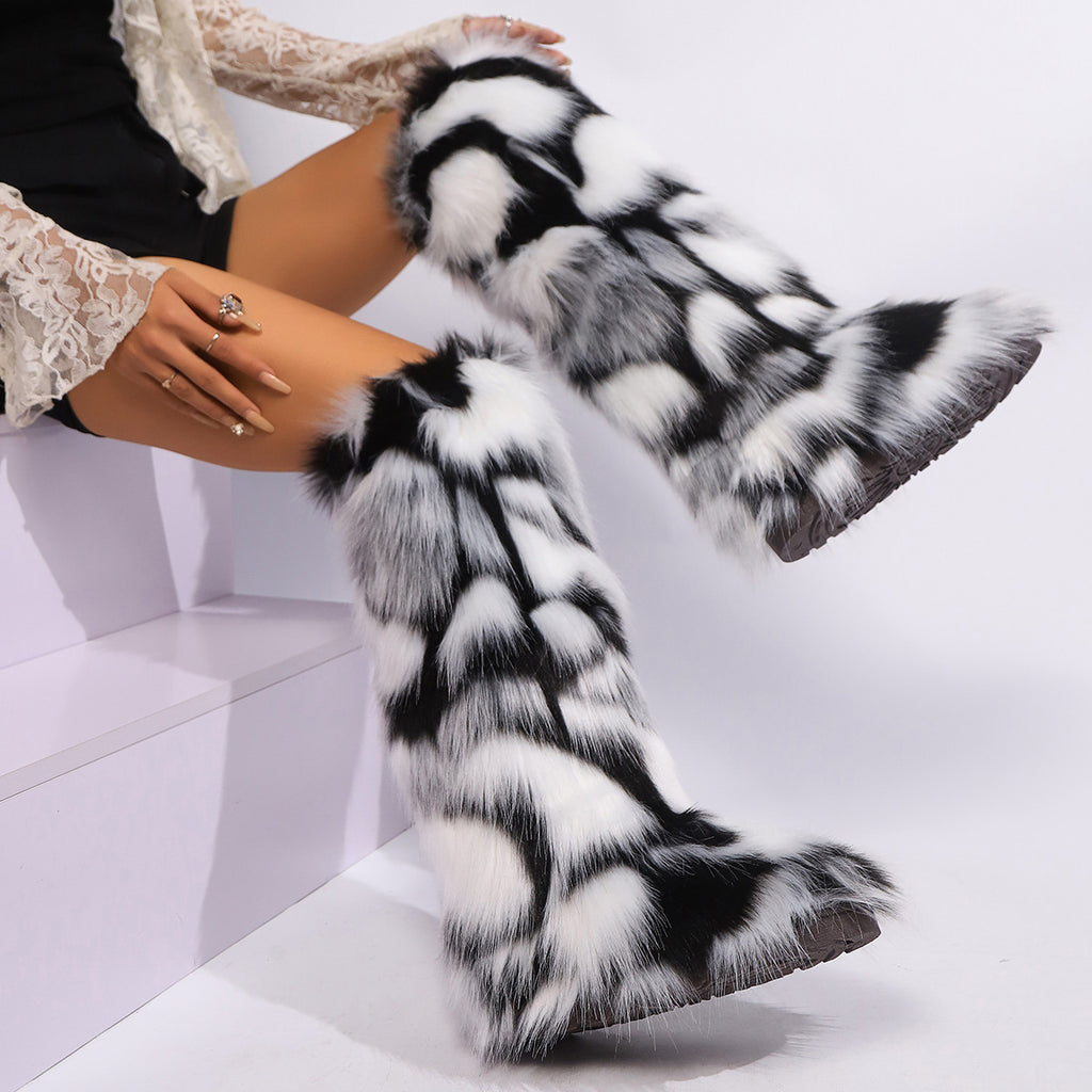 Plush High-Top Snow Boots