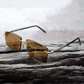 Rimless Rectangular Sunglasses