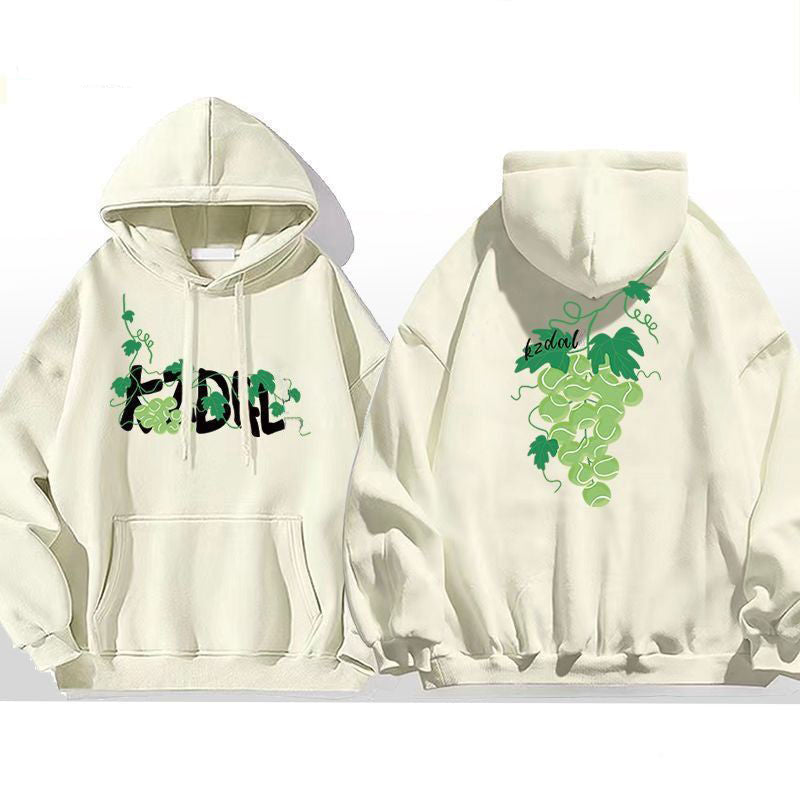 Grape Graphic Pullover Hoodie