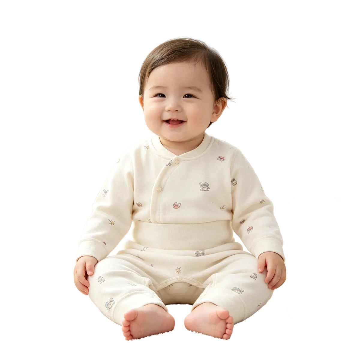 Cotton Kids' Long-Sleeve Pants Set