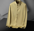 Men's Wrinkle-Resistant Business Casual Long-Sleeve Shirt