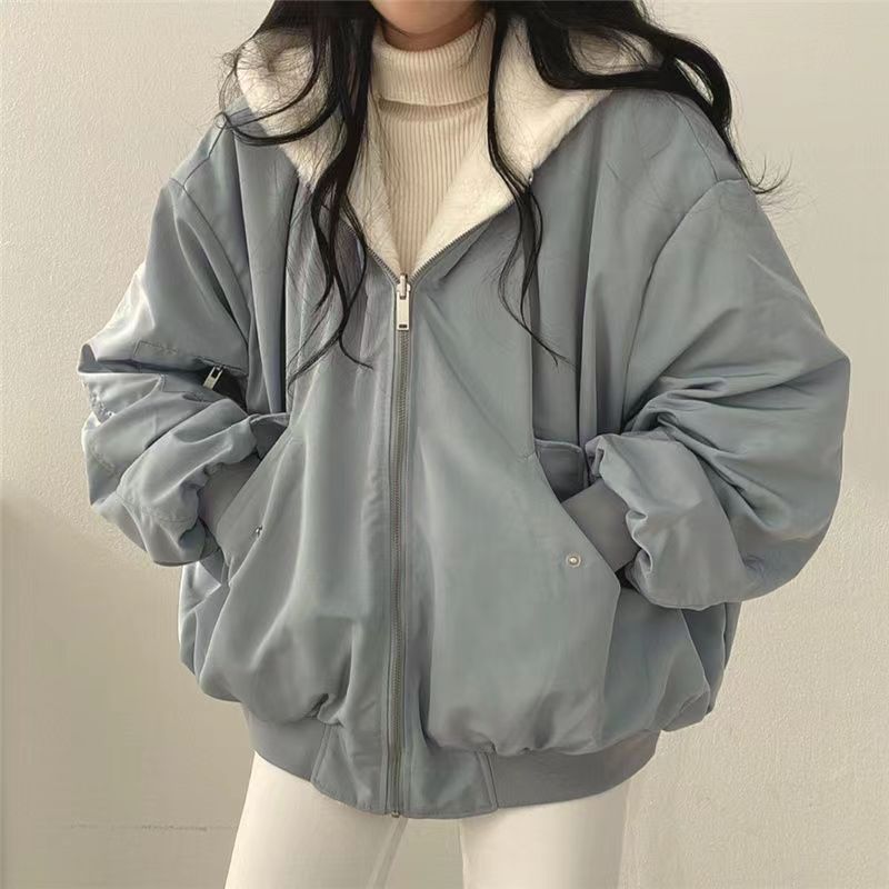 Plush Reversible Hooded Jacket