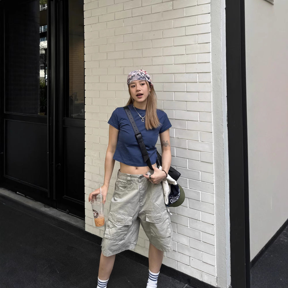 Loose-Fit Multi-Pocket Cargo Shorts