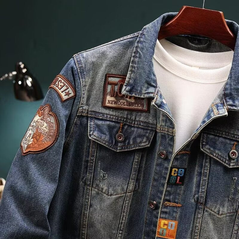 Embroidered Patch Denim Jacket