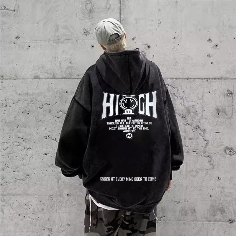 Oversized Print Hoodie