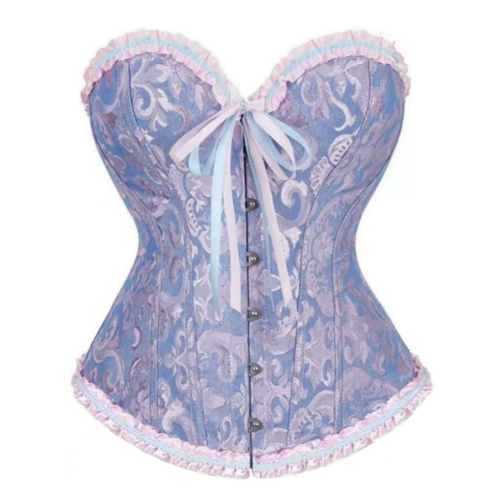 Royal Brocade Lace Up Corset Bustier