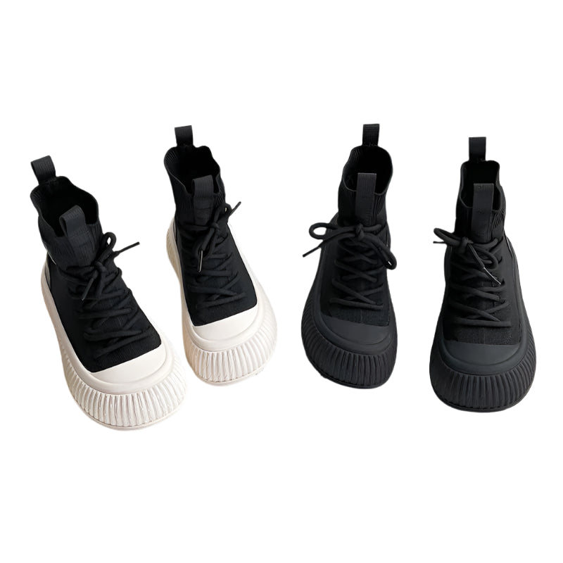 Knitted High-Top Sneakers