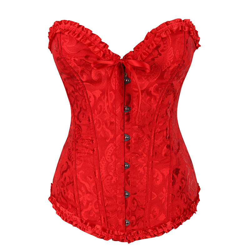 Royal Brocade Lace Up Corset Bustier