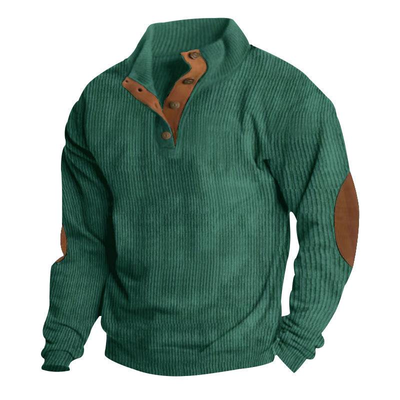 Men's Vintage Style Elbow Patch Pullover